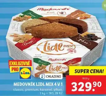 Lidl Medovník lidl mix 4 v 1, 1800 g nabídka