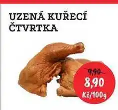RABBIT řeznictví Uzená kuřecí čtvrtka 100g nabídka
