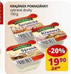 Flop Krajánek pomazánky vybrané druhy 100 g nabídka