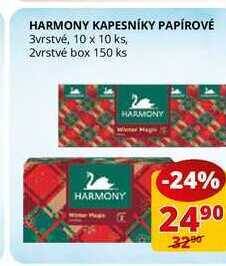 Flop Harmony kapesníky papírové 3vrstvé, 10 x 10 ks nabídka
