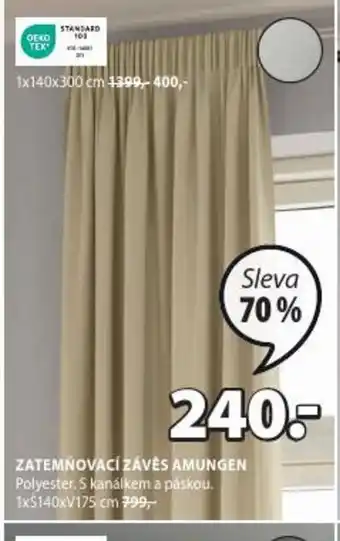 JYSK ZATEMŇOVACÍ ZÁVĚS AMUNGEN nabídka