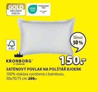 JYSK SATÉNOVÝ POVLAK NA POLŠTÁŘ BJOERK nabídka