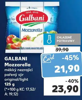 Kaufland GALBANI Mozzarella nabídka
