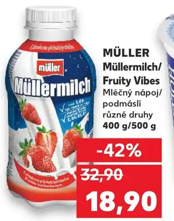 Kaufland MÜLLER Müllermilch/ Fruity Vibes nabídka