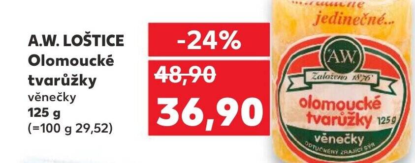 Kaufland A.W.LOŠTICE Olomoucké tvaruzky nabídka