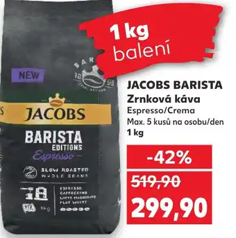 Kaufland JACOBS BARISTA Zrnková káva nabídka