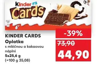 Kaufland KINDER CARDS Oplatka nabídka