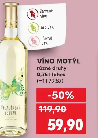 Kaufland VÍNO MOTÝL nabídka