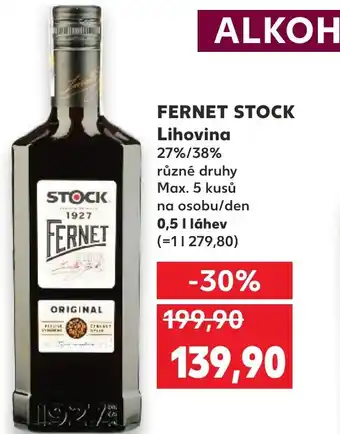 Kaufland FERNET STOCK Lihovina nabídka