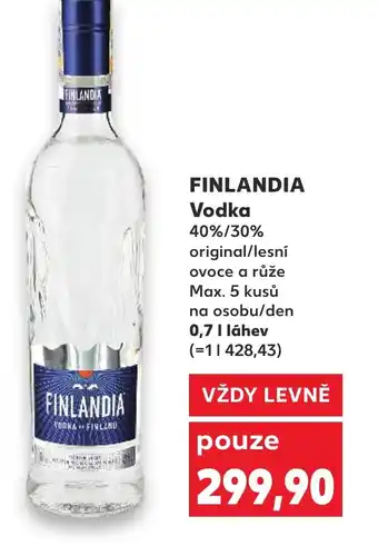 Kaufland FINLANDIA Vodka nabídka