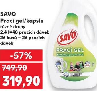 Kaufland SAVO Prací gel/kapsle nabídka