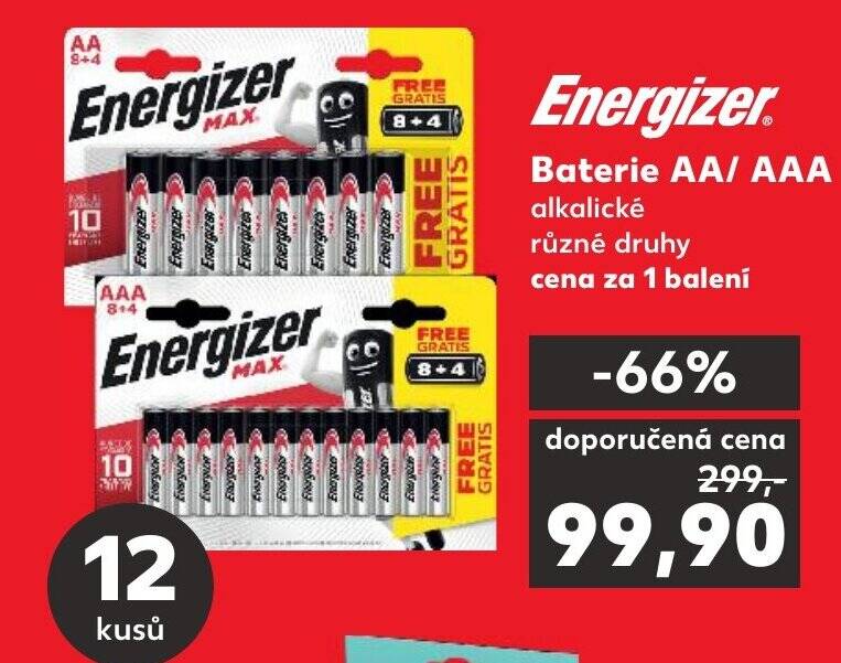 Kaufland Energizer Baterie AA/AAA nabídka