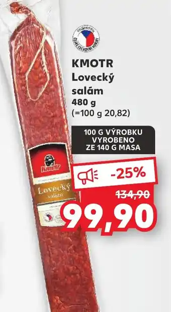 Kaufland KMOTR Lovecký salám nabídka