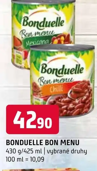 Terno BONDUELLE BON MENU nabídka