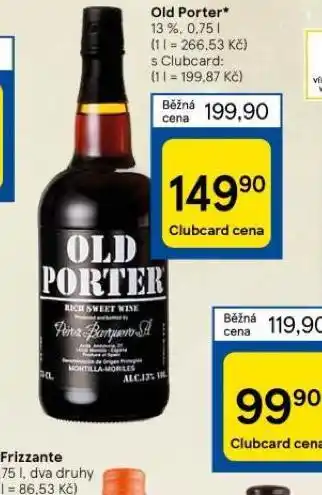Tesco Old porter nabídka