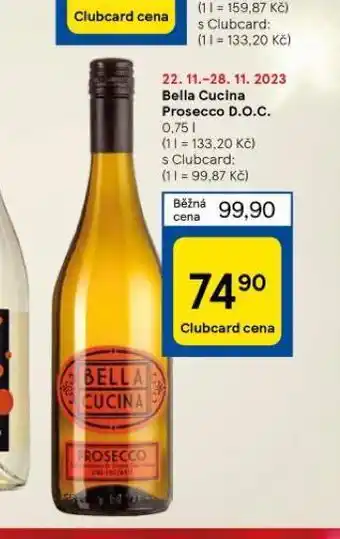 Tesco Bella cucina prosecco d.o.c nabídka