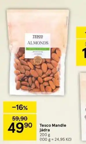 Tesco Tesco mandle jádra nabídka