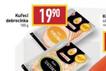 Billa Kuřecí debrecínka nabídka