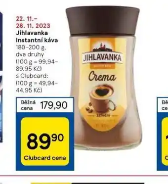 Tesco Jihlavanka instantní káva nabídka