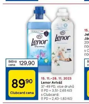 Tesco Lenor aviváž nabídka