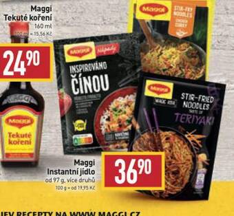 Billa Maggi instantní jídlo nabídka