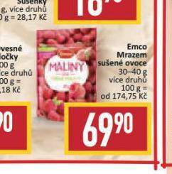Billa Mrazem sušené ovoce nabídka