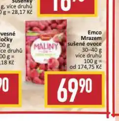 Billa Mrazem sušené ovoce nabídka