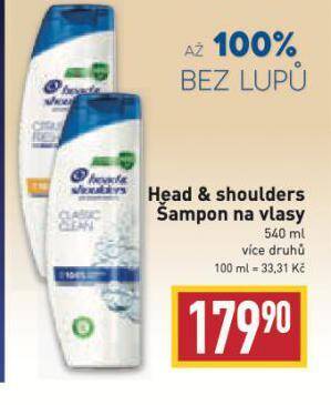 Billa Head & shoulders šampon nabídka