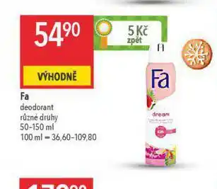 Globus Fa deodorant nabídka