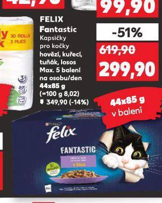 Kaufland Felix kapsičky pro kočky nabídka