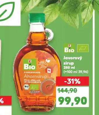 Kaufland Bio javorový sirup nabídka
