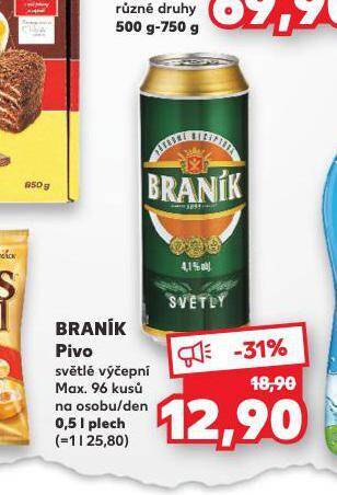 Kaufland Pivo braník nabídka