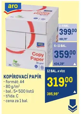 Makro KOPÍROVACÍ PAPÍR nabídka