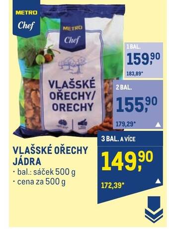 Makro VLAŠSKÉ OŘECHY JÁDRA nabídka