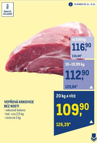 Makro VEPŘOVÁ KRKOVICE BEZ KOSTI nabídka