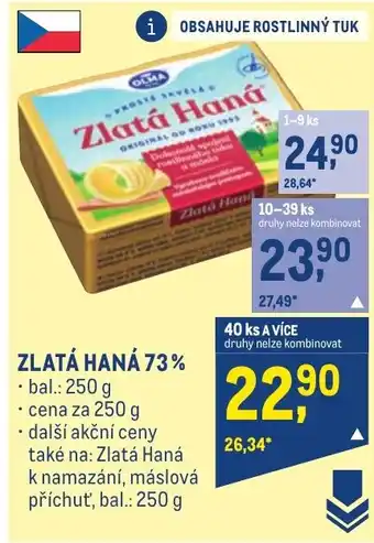 Makro ZLATÁ HANÁ 73% nabídka