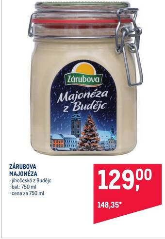 Makro ZÁRUBOVA MAJONÉZA nabídka