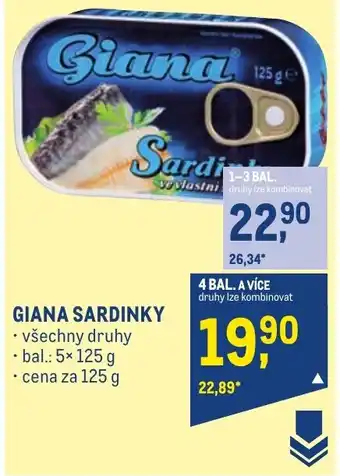 Makro GIANA SARDINKY nabídka