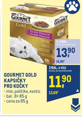 Makro GOURMET GOLD KAPSIČKY PRO KOČKY nabídka