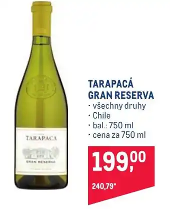 Makro TARAPACÁ GRAN RESERVA nabídka