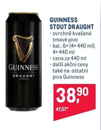 Makro GUINNESS STOUT DRAUGHT nabídka