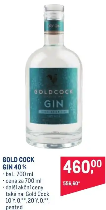 Makro GOLD COCK GIN 40% nabídka