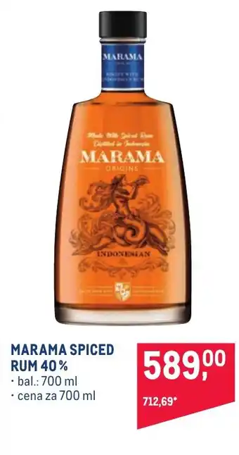 Makro MARAMA SPICED RUM 40% nabídka