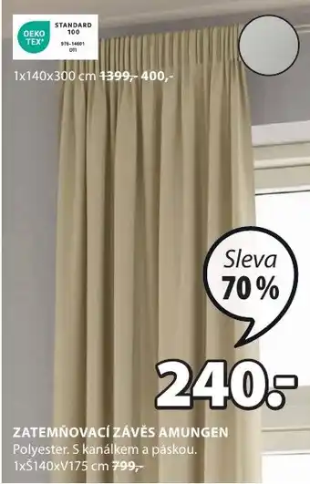 JYSK ZATEMŇOVACÍ ZÁVĚS AMUNGEN nabídka
