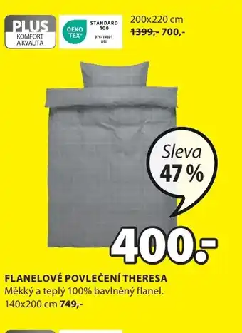 JYSK FLANELOVÉ POVLEČENÍ THERESA nabídka