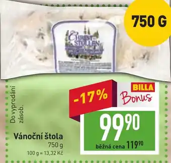 Billa Vánoční štola 750 g nabídka