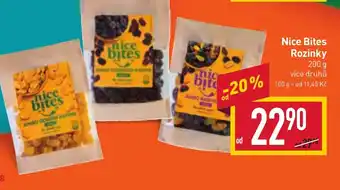 Billa Nice Bites Rozinky 200 g nabídka