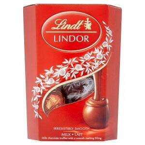 Billa Lindt lindor mléčná čokoláda s jemnou krémovou náplní 50g nabídka