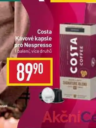 Billa Costa kávové kapsle pro nespresso 1 balení nabídka