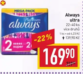 Billa Always ultra nabídka